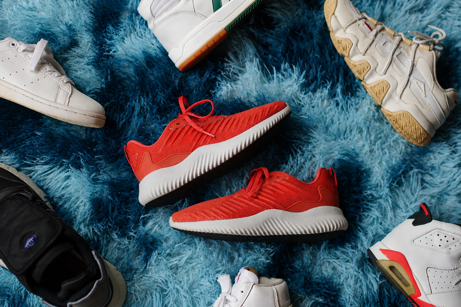 Sneaker displayed on a pedestal